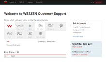 Tablet Screenshot of cs.webzen.com